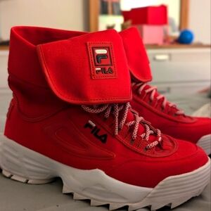 Red Fila Disruptor Ballistic